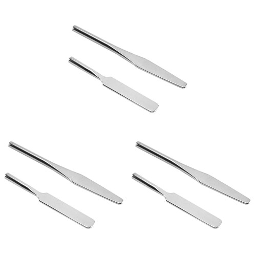 6Pièces Outils Argentés Accessoires Brosses Pour Ongles 1