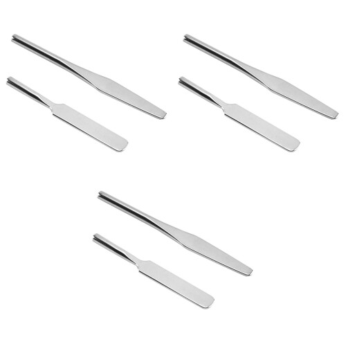 6Pièces Outils Argentés Accessoires Brosses Pour Ongles 2