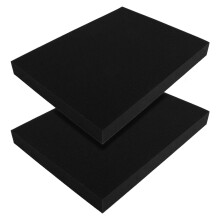 ASelceted 2Pcs Density Upholstery Foam 40x30x4Cm High Polyurethane Foam Sheet Black Firm Foam Cut to Any Size for Cushions, Sofa, Beds, Seats, Camper