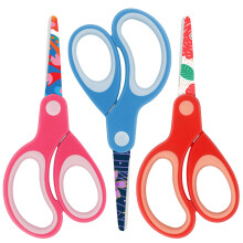 Asdirne 3 x Kids Left Safety Scissors Craft Scissors with Blunt Tip Blades with Patte
