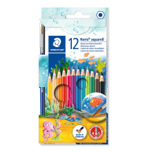 STAEDTLER 144 10NC12 Noris Aquarell Watercolour Pencils - Assorted Colours (Pack of 1