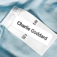 96 x No Iron 2 Sizes Personalised Stick On Waterproof Washable Name Labels Great for