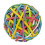 Eagle Rubber Band Ball, 170 Bands Per Ball, Assorted Colour 1