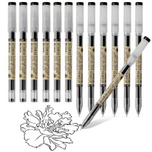 ABEIER 0.35 mm Black Gel Pen Extra-Fine Ballpoint Pen for Office School Stationery Su