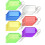 12/24/48/96 Pack Key Tags with Labels, Key Rings with Tags, Plastic Key Labels, 6 Col 1