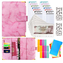 Kraftstack Budget Binder Money Saving Wallet - 28Pcs A6 Ring Binder, Money Organiser