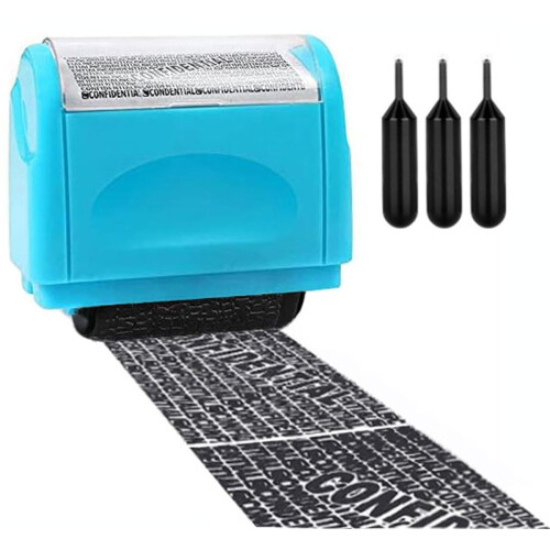 Data Blocker Stamp,Wide Roller Data Defender,Confidential Garbled Seal Large Rolling