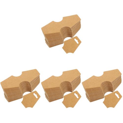 400Pièces Cartes Kraft Café Présentoir Pour Boucles 2
