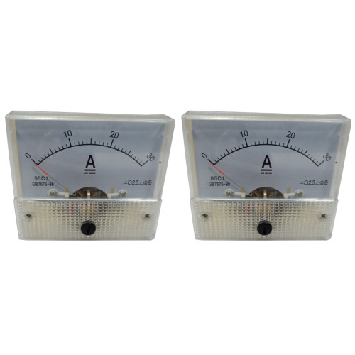 2Pièces Ampèremètre Analogique ABS Pour Voltmetre 1