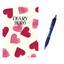 calendars Emma Bridgewater Pink Hearts A6 Diary 2026 + EXCLUSIVE LIMITED EDITION PEN