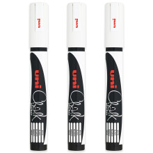 Uni White Bullet Nib Tip (1.8 - 2.5mm) Liquid Chalk Marker Pen Colour Whiteboard