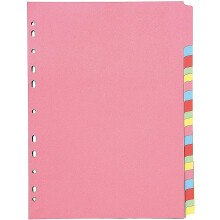 Q-Connect 20-Part Subject Divider Multi-punched A4