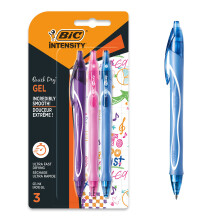 Bic Gel-ocity Quick Dry Gel Ink Pens - Assorted Colours, Pack of 3