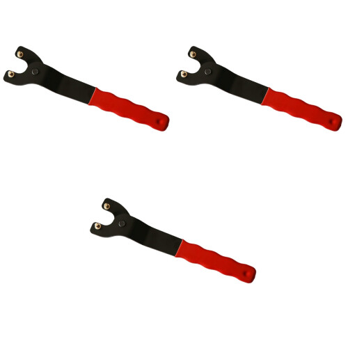 3Pièces Clé À Ergot En Carbure Ajustable Rouge Pour Meuleuse Angle 2