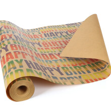 HBell Birthday Wrapping Paper Roll,15m Colourful Happy Birthday Wrapping Paper,Recyclable Kraft Gift Wrapping Paper for Boy Gilrs Men Women BirthdayD