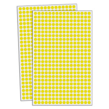 6000 Pack - 8mm Coloured Dot Stickers Sticky Labels - Yellow