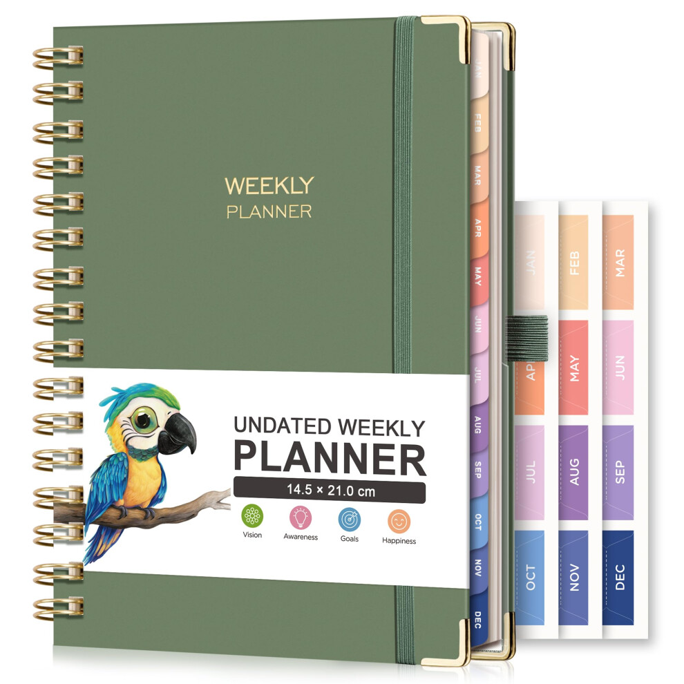 Photos - Notebook RETTACY Undated Planner - Diary Planner , Weekly and Monthly Journals for Women,53 Weeks & Daily Planning with 24 Se