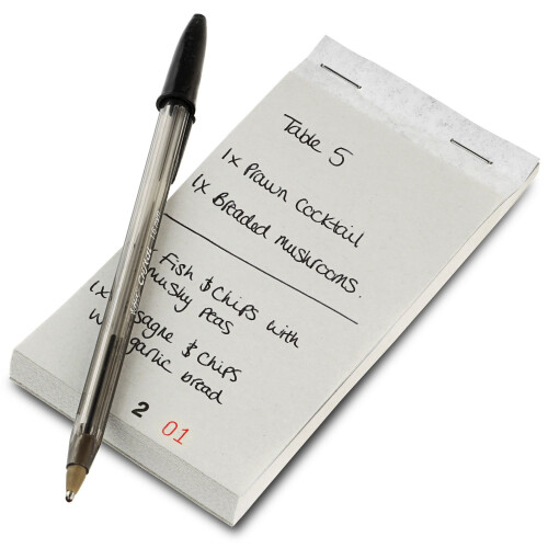 Restaurant Order Pad with Duplicate Sheet, Pack of 10