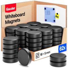 GAUDER Magnets for Whiteboard, Fridge & Notice Board - Strong Round Magnetic Discs -