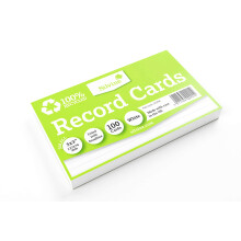 Silvine 5x3 100% Recycled Flash Cards - Lined (100 Cards) White