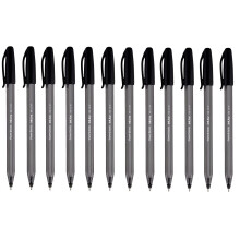 Paper Mate Inkjoy 100 Ballpoint Stick Pen Medium Point Black 12 Pack