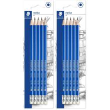 STAEDTLER 132 46BK5D Norica Eraser-Tipped Pencils (Pack of 10)