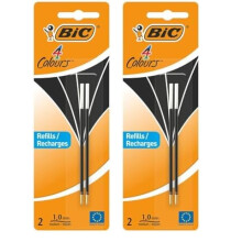 BIC Ballpoint Pen 4 Colours 2 Items Black (Pack of 2)