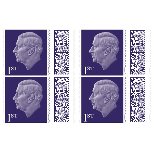 1st Class Stamps (4 Pack) | QR Barcoded Self Adhesive | Postage Stamps for Standard M