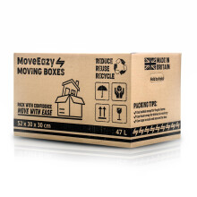 MoveEazy Cardboard Moving Boxes Large Box Strong House Packing Storage Removal with C