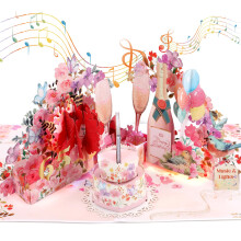 65th Birthday Card for Women, Musical & Light Birthday Cards for 65th Women, Pop-Up C