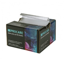Procare Embossed Silver Hair Foil Pop Up Sheets - 500 Pre-Folded Sheets (130 x 280mm)