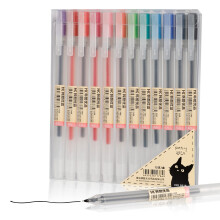 ABEIER Premium 12 Gel Ink Pens, Fine Point Pens Ballpoint Pen 0.5mm for Japanese Office Stationery Supply,Pack for XSG