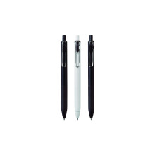 Uni-Ball UMN-S-05 Retractable Gel Ink Rollerball Pens - 0.5mm Tip Nib - White Barrel - Black Ink - Pack of 3