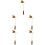 5Pièces Éteignoir Métal Long Manche Étoile Strass 8
