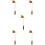 5Pièces Éteignoir Métal Long Manche Étoile Strass 6