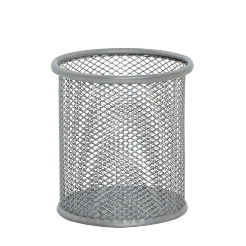 Q-Connect Mesh Pen Pot Silver KF00846