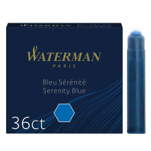 Waterman Fountain Pen Refill Ink Cartridges | Standard International (Short) | Sereni