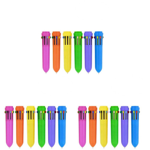 36Pièces Stylos Rétractables Enfants Mini Plastique Couleurs Multiples 1