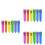 36Pièces Stylos Rétractables Enfants Mini Plastique Couleurs Multiples 6