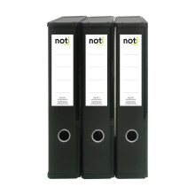 Box File Lock Spring with Ring Pull and Catch, 75mm Spine, Foolscap Black Pack of 3