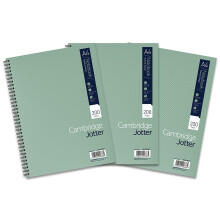 Cambridge A4 Jotter Green Pk3