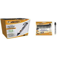 Bic Marking 2300 Ecolutions Permanent Markers, Black Cristal Original Ballpoint Pens,