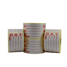 49x74mm Red Text Removable Food Labels - Use By Rotation Roll - 500 Labels per Roll (4 Rolls, 2,000 Labels)