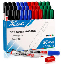 ABEIER Whiteboard Pens Markers, 4 Assorted Colors Dry Erase Markers, Home Office Supp