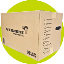 Moving Boxes x 20 Large Strong Cardboard Packing Boxes for Moving House – Ideal for Storage, Moving, and Packing 45.7cm x 28.8cm x 28.8cm with Carry