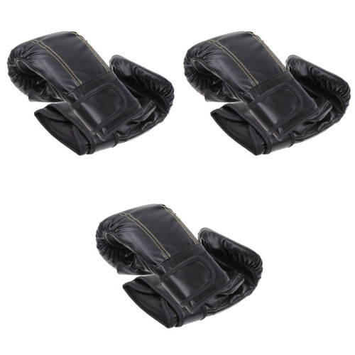 3Pièces Boxe PU Adulte Respirants Protection Main 2