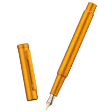 Hongdian 1851 Forest Fountain Pen Golden Ice Flowers, Bent Nib Classic Design with Co