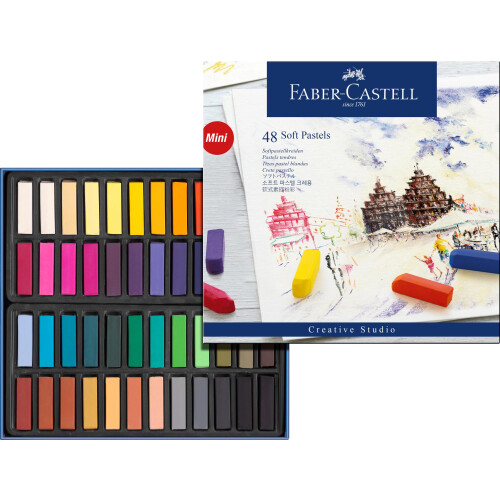 Faber-Castell Faber-Castell Creative Studio Soft Pastels Mini, Multicoloured, Cardboard Wallet Of 4
