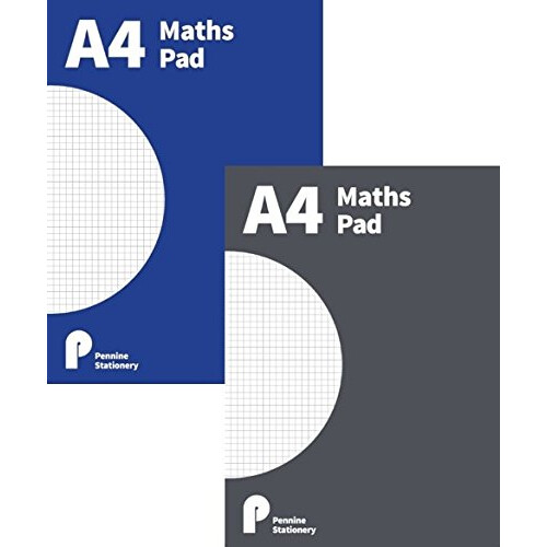 A4 Maths Pad 100 Pages 70gsm - BLUE or GREY