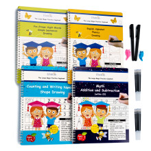 Teacher Designed Large11x8.5in Magic Practice Copybook for Kids, Reusable Hand Writin